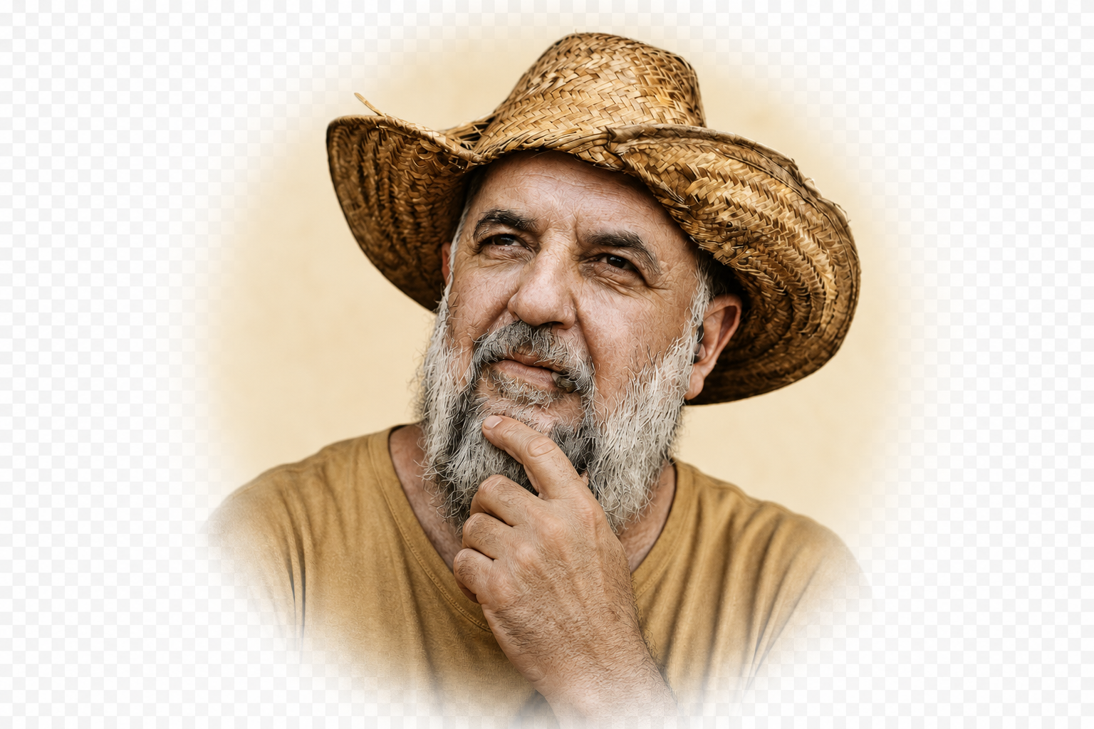 Véio pensativo aguardando